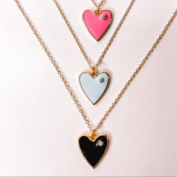 Black heart necklace HANDMADE - Picture 3 of 3